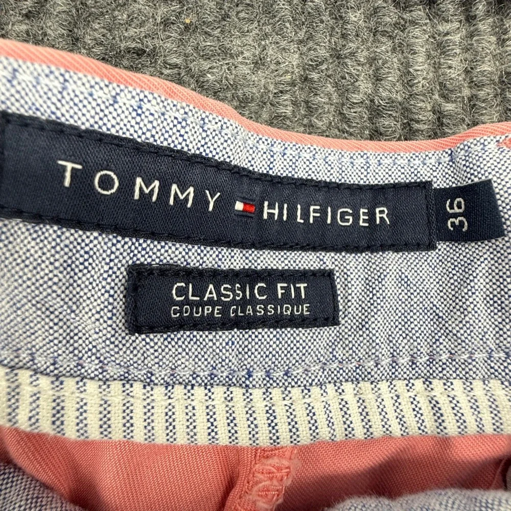 Tommy Hilfiger Chino Shorts Mens 36 Coral Pink‎ Excellent Classic Fit Cotton
